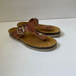 PLAKTON SANDALS IN SNAKESKIN‎